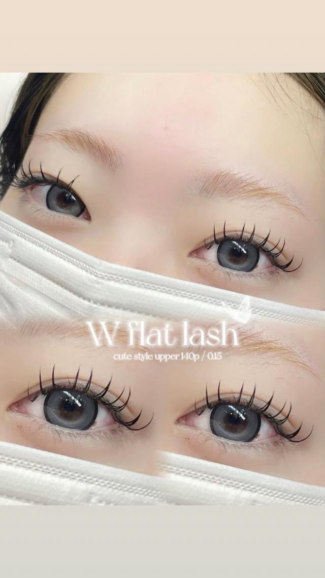 【19:00-限定】🎀ダブルフラットラッシュ🎀70束(140本)⭐️コーティング仕上げ無料オフ無料🆓