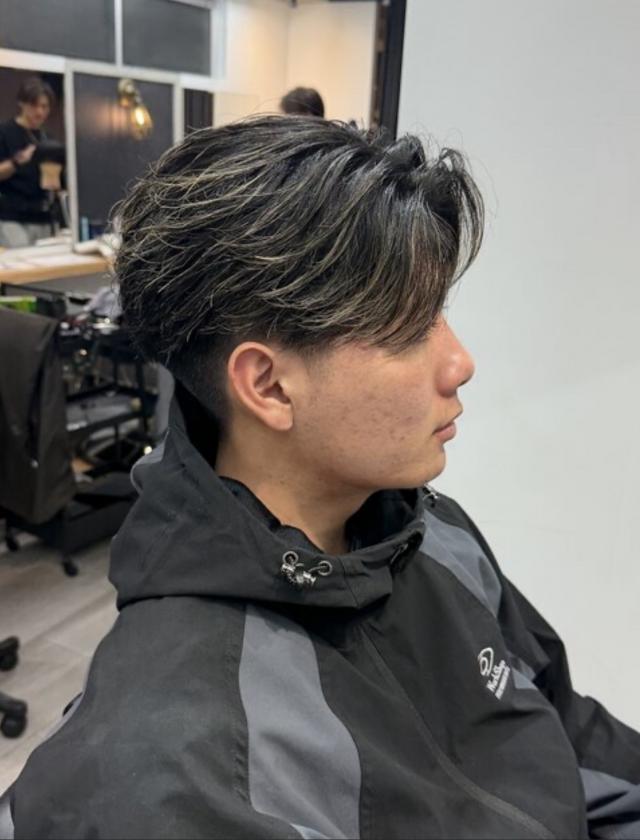 カット+ニューアンスパーマ フェザーパーマ