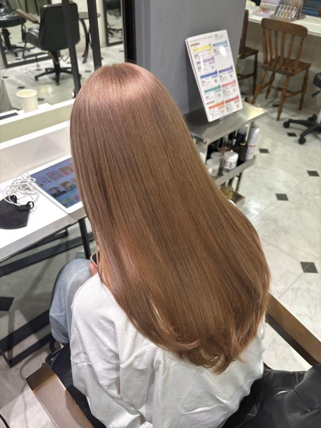 【ブリーチ+ワンカラー】垢抜けハイトーンカラー🎀.⋆
ミルクティーにされたい方限定໒꒱