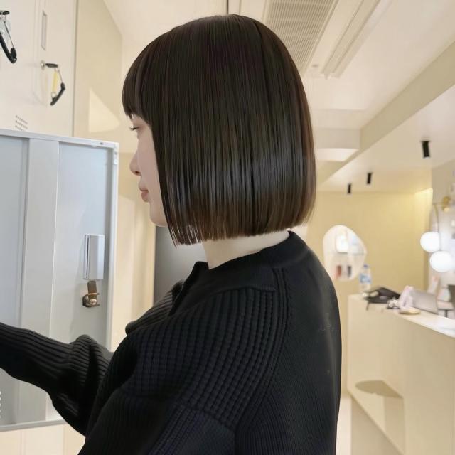 ボブカット+水素カラー+トリートメント