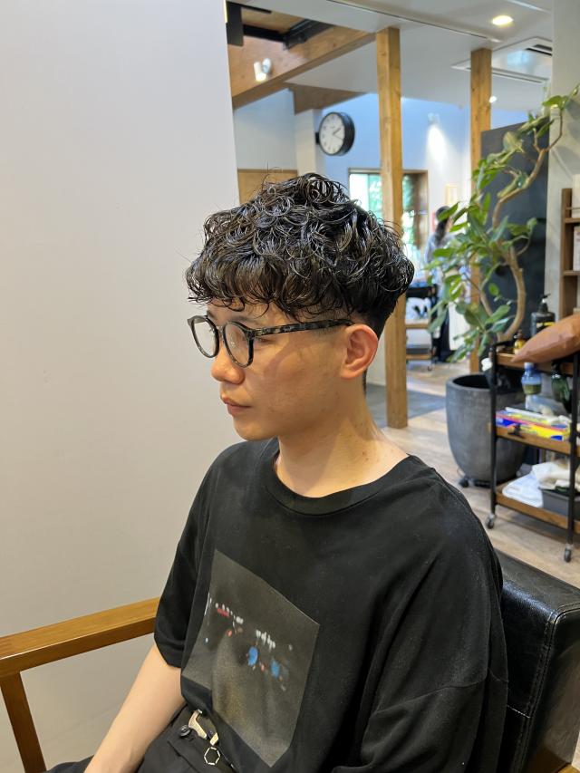 【平日19:00〜】メンズショートヘアのパーマ。ヘアカタ撮影希望✨¥11253→¥3300