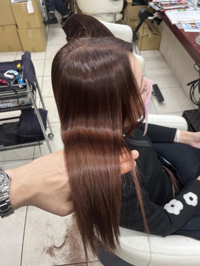 オシャレ染 流行りの髪質改善color