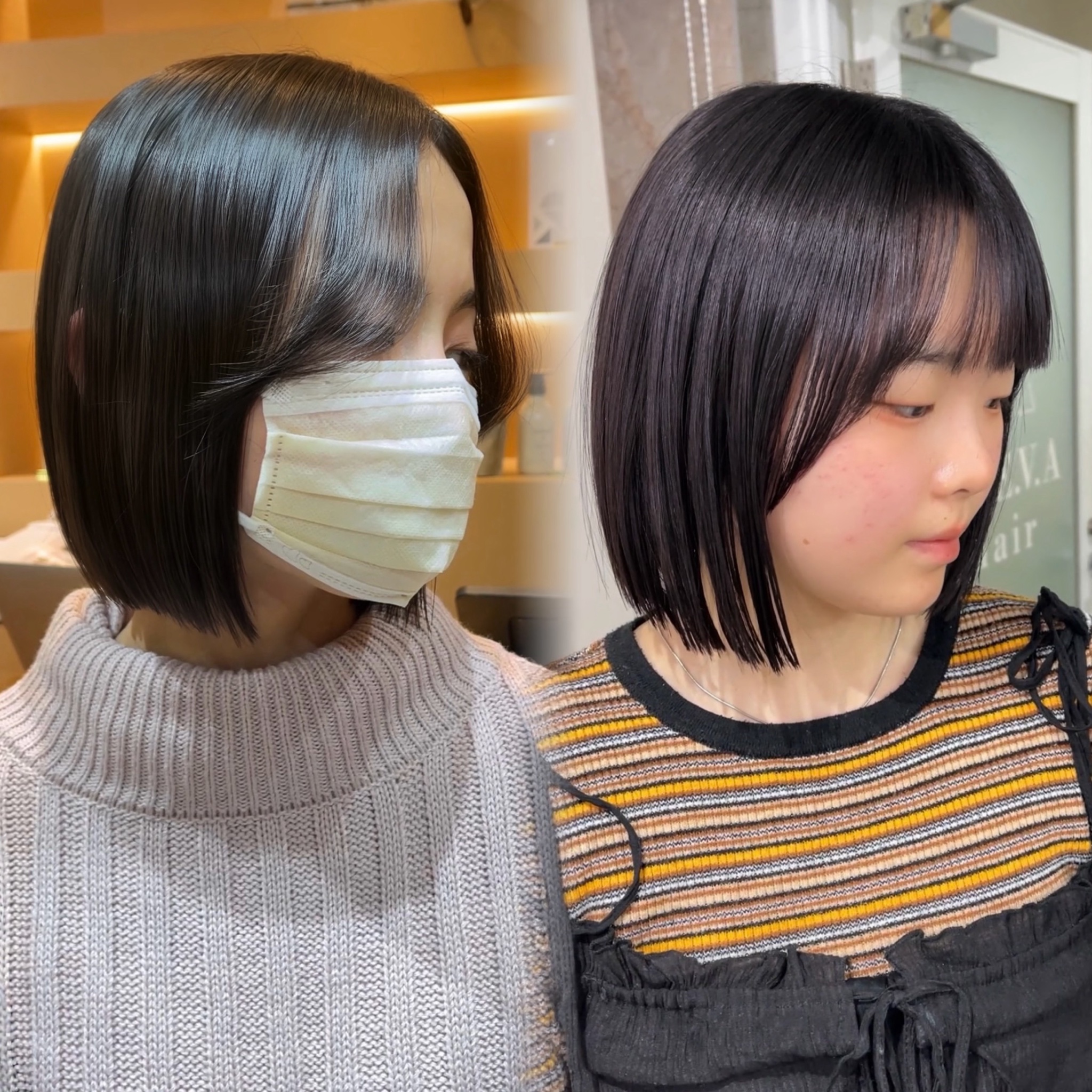 【ボブ|撮影限定】カット+🍎髪質改善りんご幹細胞トリートメント🍏+透明感カラー