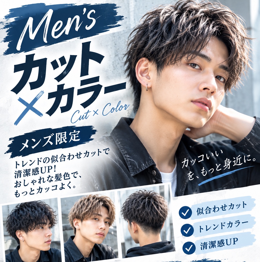 超お得メンズカットカラー¥2000